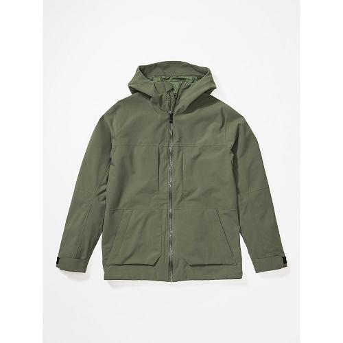 Marmot Rain Jacket Green NZ - Hudson Jackets Mens NZ7865932